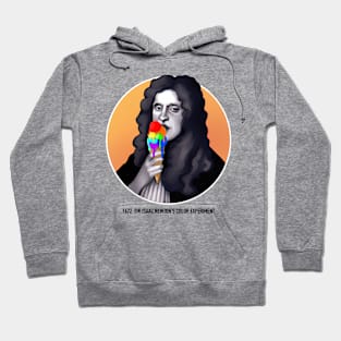 Isaac Newton color experiment ( white background version) Hoodie